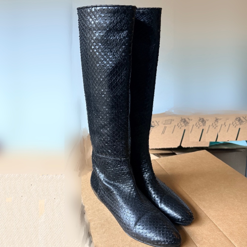 7 Loeffler Randall Matilde Faux Snake Skin Boots